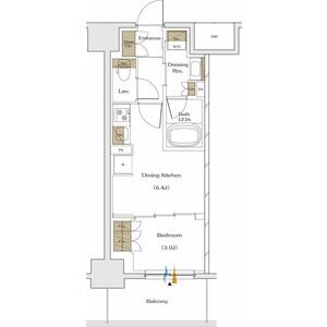ザ・パークハビオ谷町六丁目テラスの間取り図