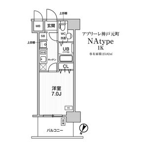 アプリーレ神戸元町の間取り図