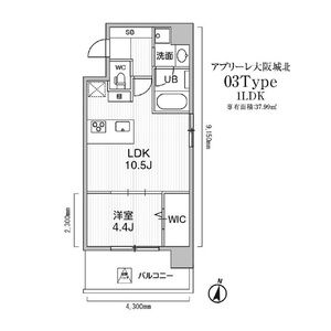 アプリーレ大阪城北の間取り図