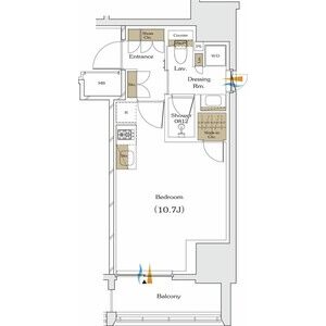 ザ・パークハビオ谷町六丁目クロスの間取り図