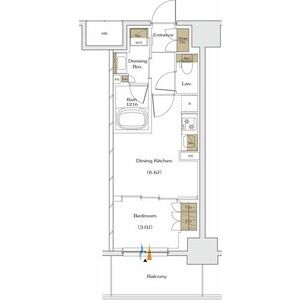 ザ・パークハビオ谷町六丁目テラスの間取り図