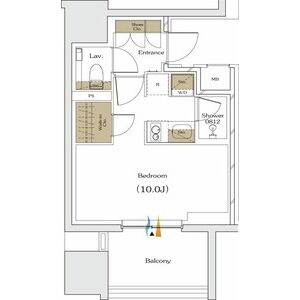 ザ・パークハビオ谷町六丁目クロスの間取り図