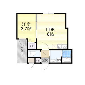 H‐maison千船 ※小型犬・猫 飼育可能の間取り図