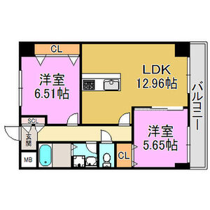 レーヴメゾン三国ヶ丘の間取り図