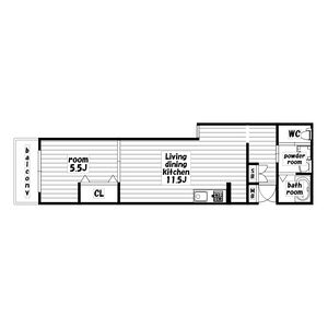 WindBell天下茶屋の間取り図