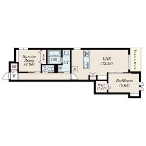 Lazos Mikage (ラゾス ミカゲ)の間取り図