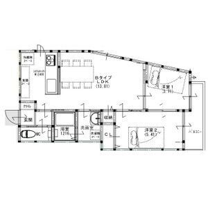 LOHAUS花屋敷駅前の間取り図