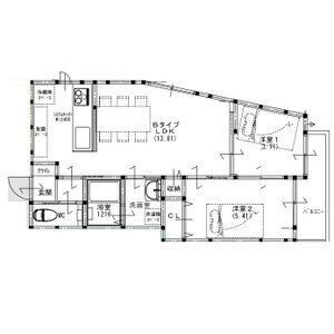 LOHAUS花屋敷駅前の間取り図