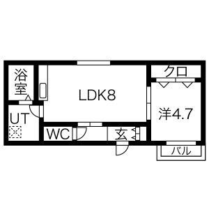 La Vita三国本町の間取り図