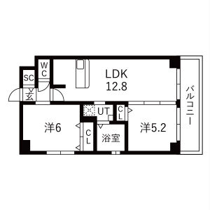ParkHills 安堂寺町の間取り図