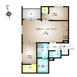 REGALEST初芝3の間取り図