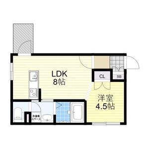 フィユフラッツ城東野江の間取り図