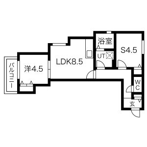 IRIS COURT岡山の間取り図