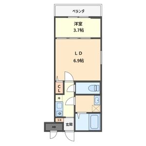 クレスト高安の間取り図