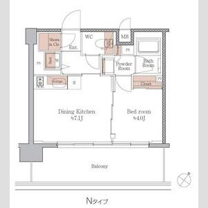 ジオエント梅田北リバーフロントの間取り図