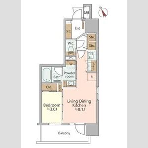 ジオエント福島野田レジデンスの間取り図