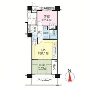 ジオ千里中央フォレストカーサH棟の間取り図