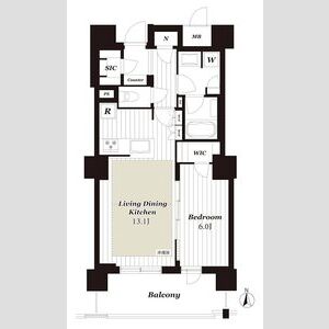 プレミスト京都三条堀川の間取り図