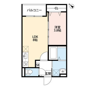 ヴィラクレール神戸(ヴィラクレールコウベ)の間取り図