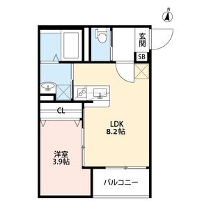 新森アパートメント(シンモリアパートメント)の間取り図