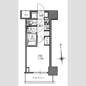 S-RESIDENCE南堀江の間取り図
