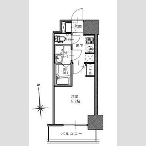 S-RESIDENCE南堀江の間取り図