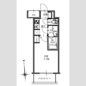 S-RESIDENCE南堀江の間取り図