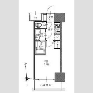 S-RESIDENCE南堀江の間取り図