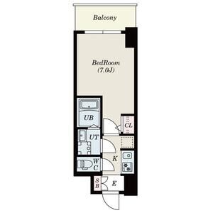 S-RESIDENCE難波大国町Unoの間取り図