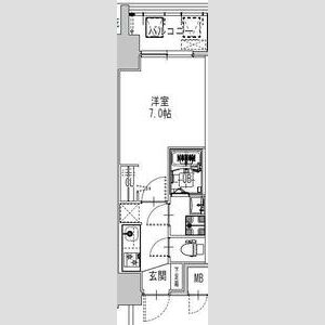 S-RESIDENCE難波大国町Tresの間取り図