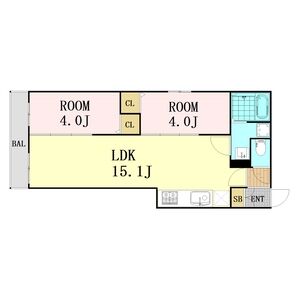 ディークラート園田の間取り図