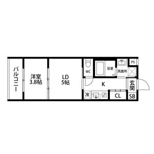 レシオス京都西院の間取り図