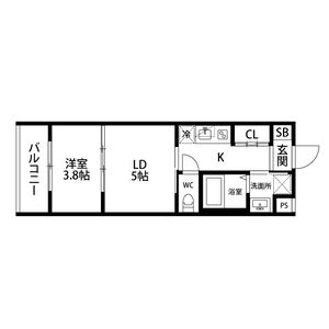 レシオス京都西院の間取り図