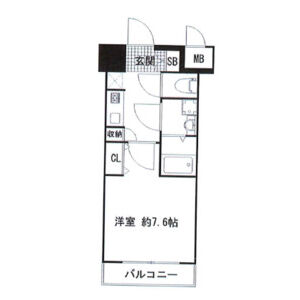 レジュールアッシュ心斎橋ヴィータの間取り図