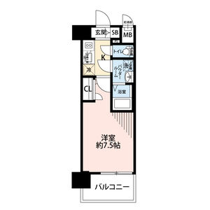 レジュールアッシュ神戸湊川公園の間取り図
