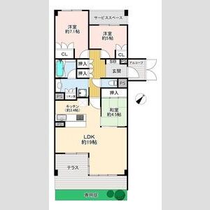 パークタワー新神戸の間取り図