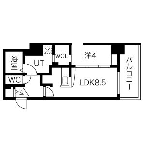 アーバンカーサ蒲生の間取り図