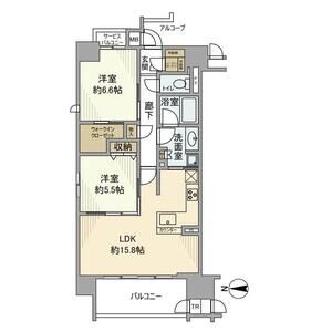 ラシュレ扇町公園の間取り図