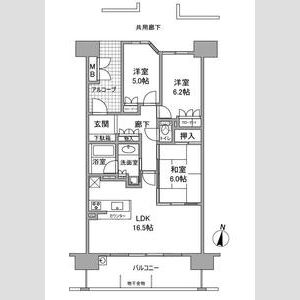 プラウド江坂の間取り図