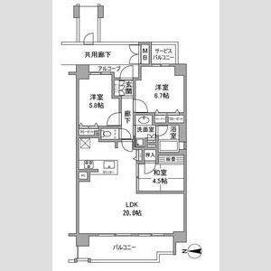 オルフェアライフ伏見稲荷の間取り図