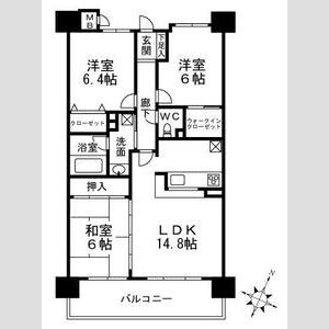 エスリード千里桃山台の間取り図