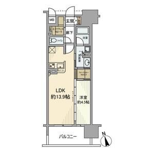 リビオ住吉駅前の間取り図