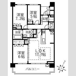 ザ・ライオンズ池田C棟の間取り図