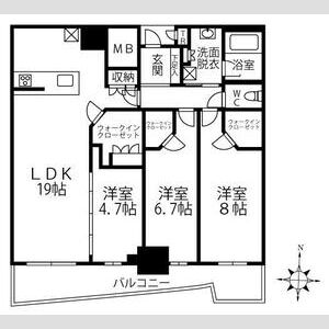 大阪ひびきの街ザ・サンクタスタワーの間取り図