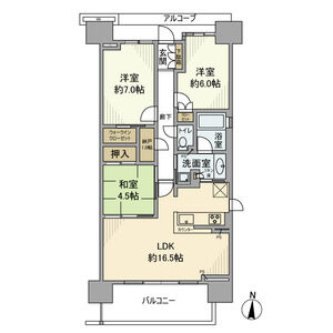 プラウドシティ塚口マークフォレストの間取り図