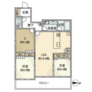 グランエスパス御所南の間取り図