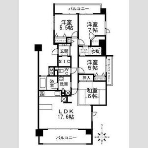 ザ・ガーデネスクシティアクア館の間取り図