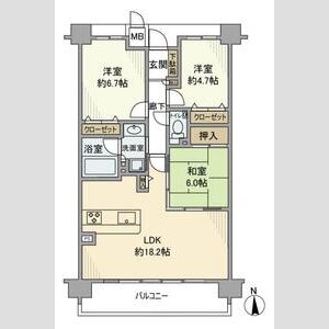 パデシオン伏見藤森グランドプレミアムの間取り図