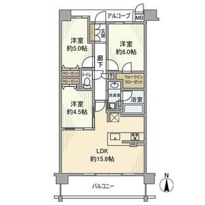 プレディア住吉甲南町の間取り図