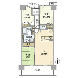 ジェイグラン・エル堺の間取り図